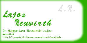 lajos neuwirth business card